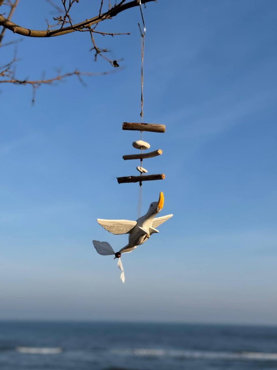 Windspiel aus Treibholz