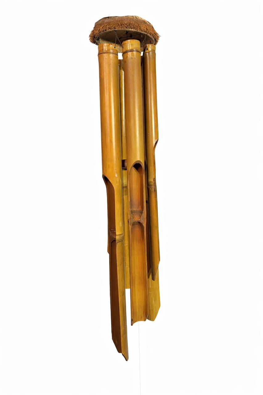 Wind chime made of bamboo and coconut