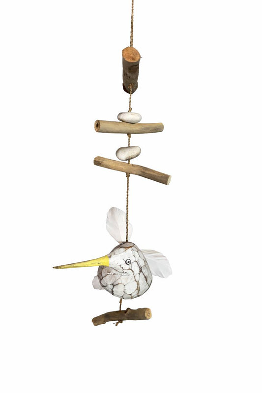 Windspiel aus Treibholz (Weiẞe Möwe)