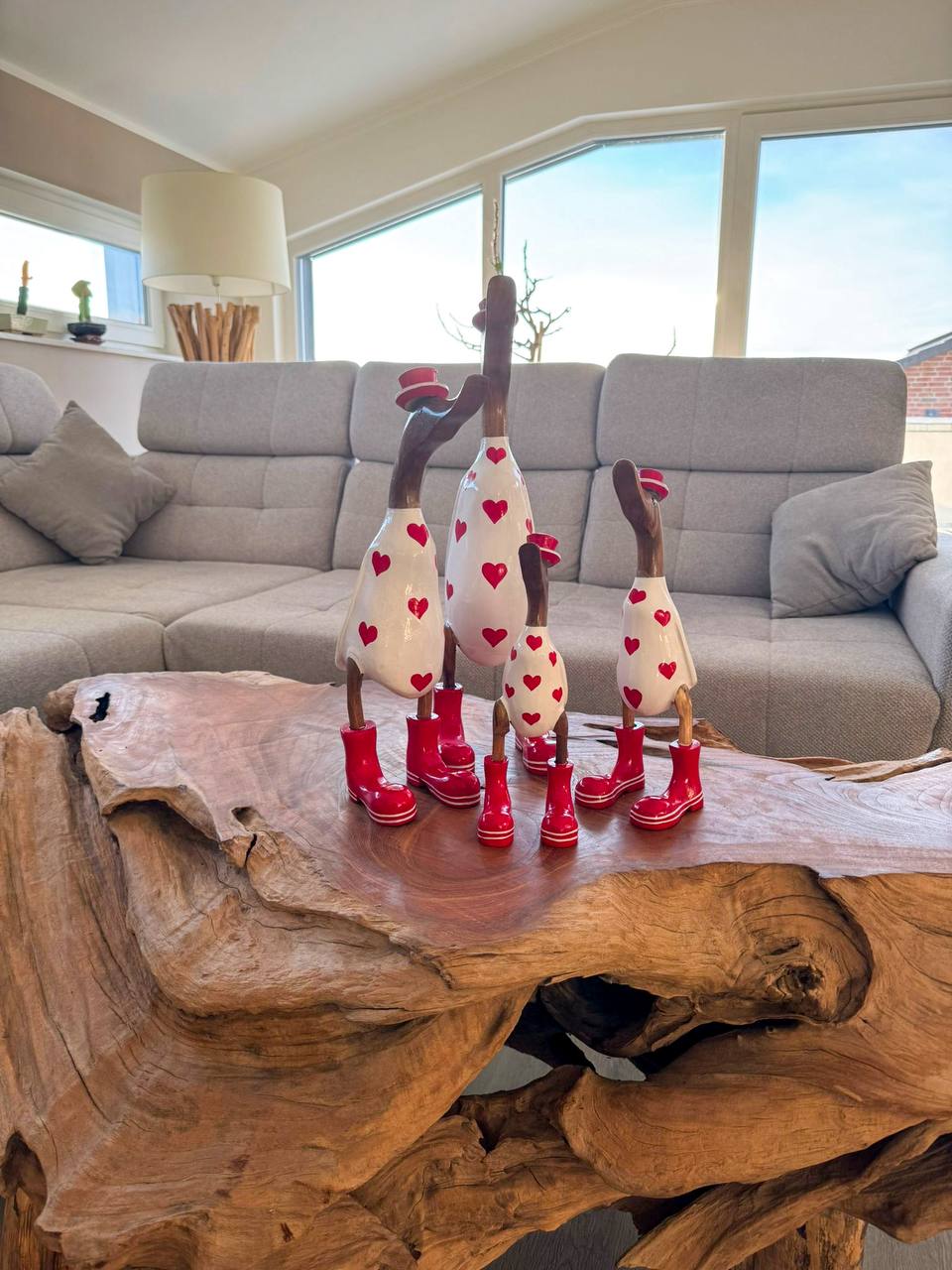 Herz Enten (Weißer Anzug)