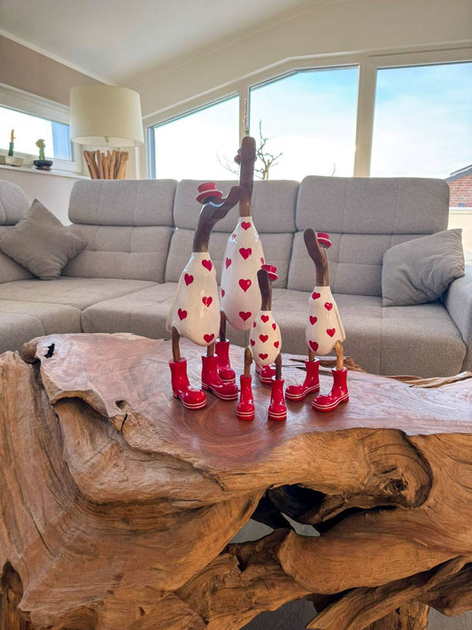 Herz Enten (Weißer Anzug)