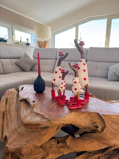 Herz Enten (Weißer Anzug)