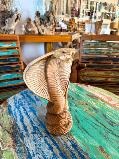 Holzfigur „Kobra“