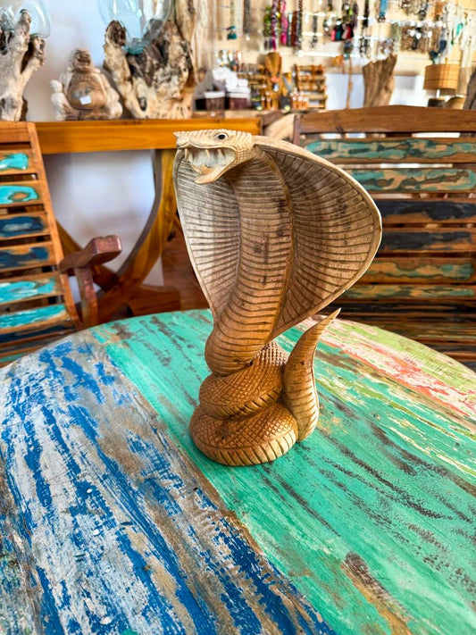 Holzfigur „Kobra“