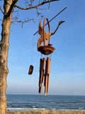 Wind chime crane with babies