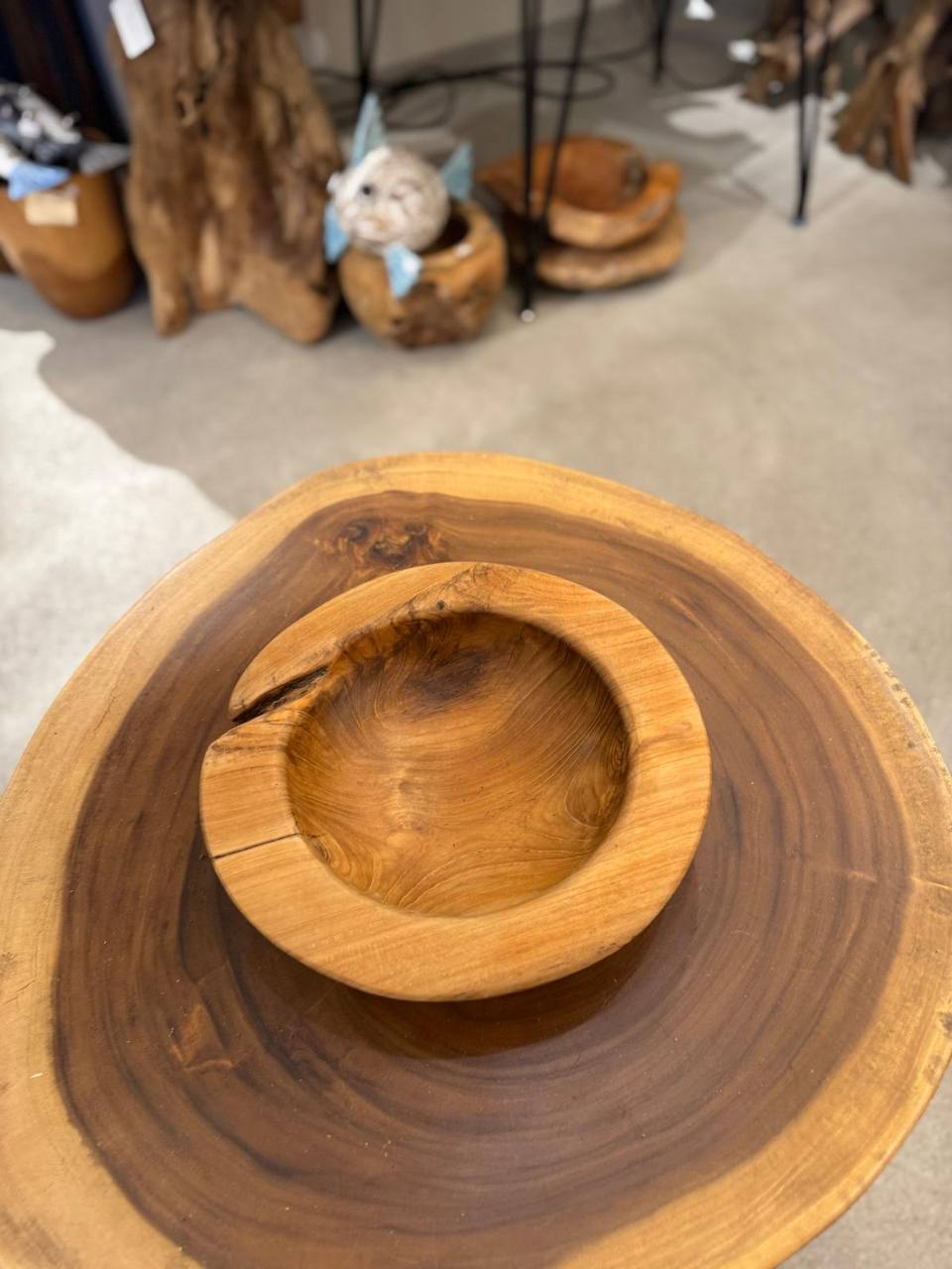 Teakholz Schalen