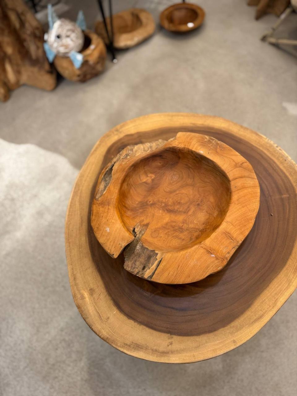 Teakholz Schalen