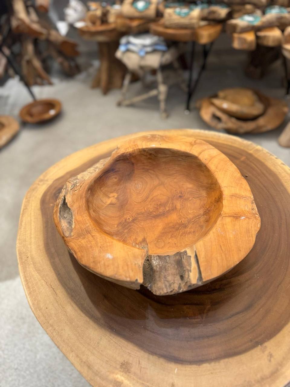 Teakholz Schalen