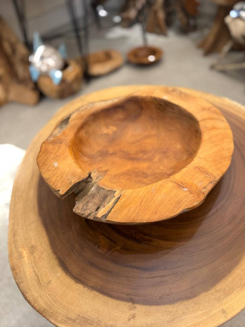 Teakholz Schalen