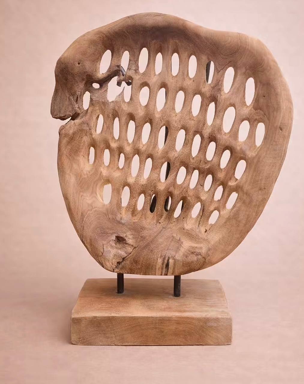Dekorative Skulptur aus Teakholz
