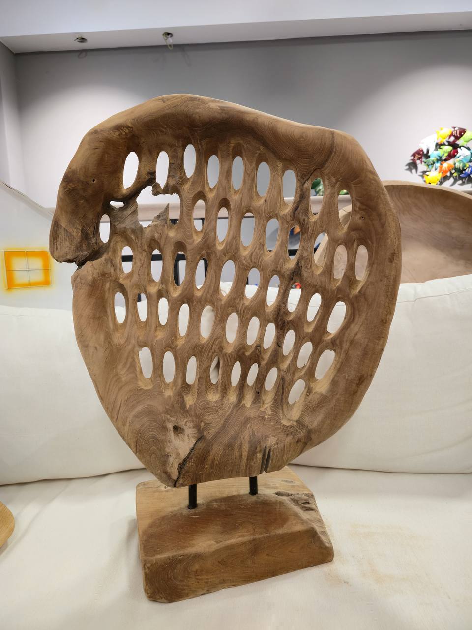 Dekorative Skulptur aus Teakholz