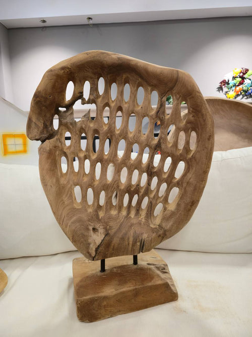 Dekorative Skulptur aus Teakholz