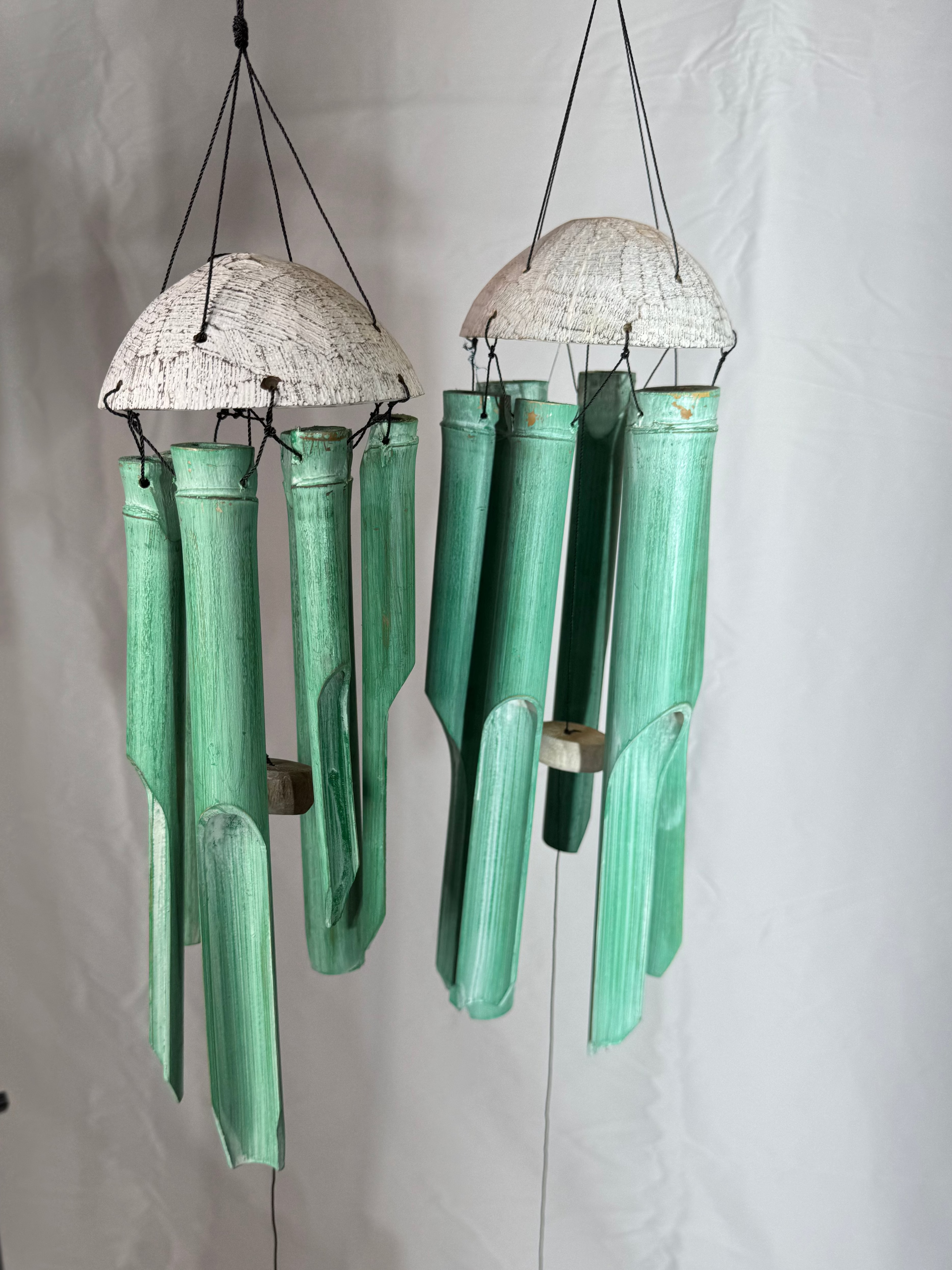 Wind chime made of bamboo and coconut