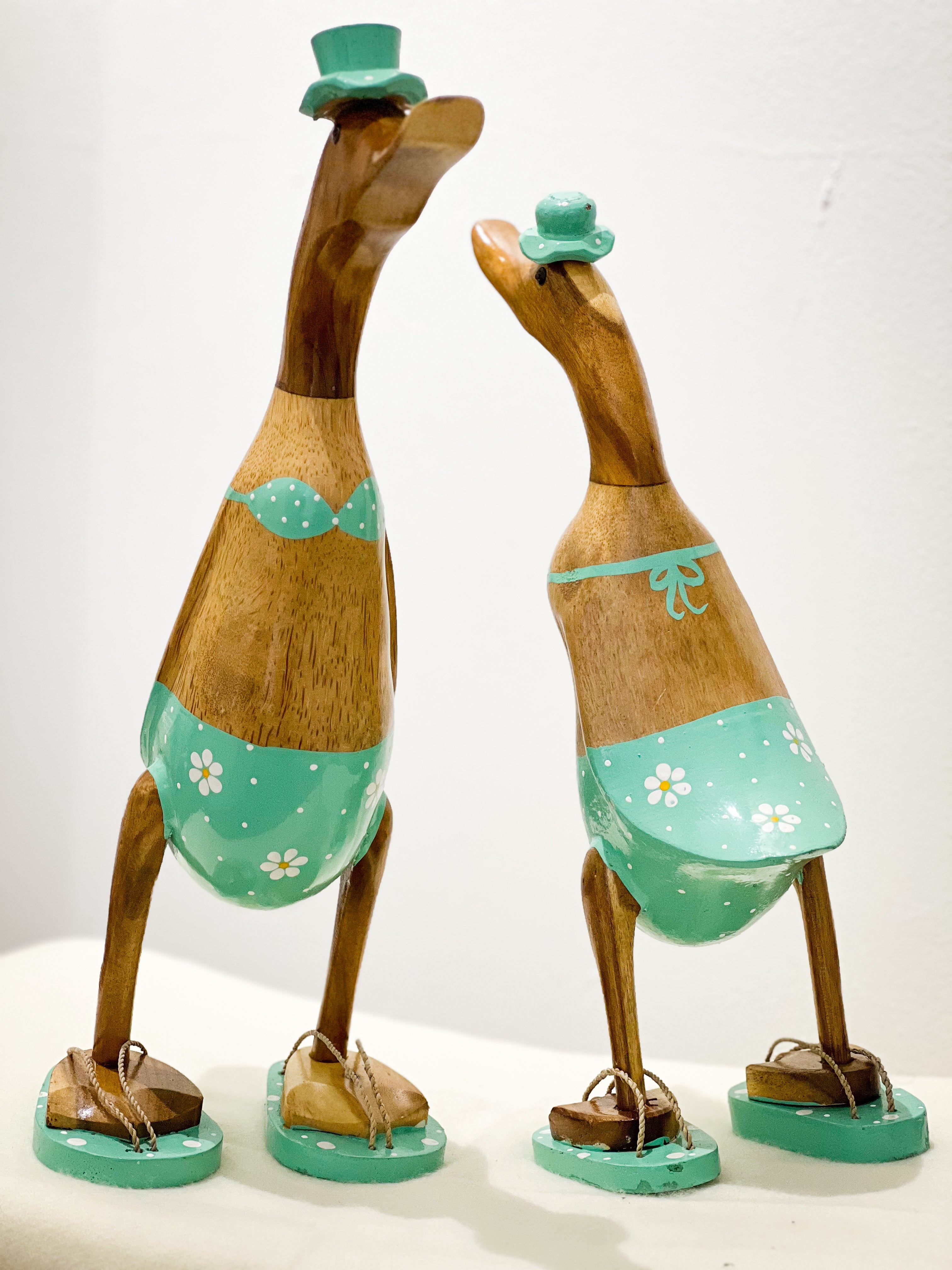 Bade Enten Familie (Grüner Badeanzug)