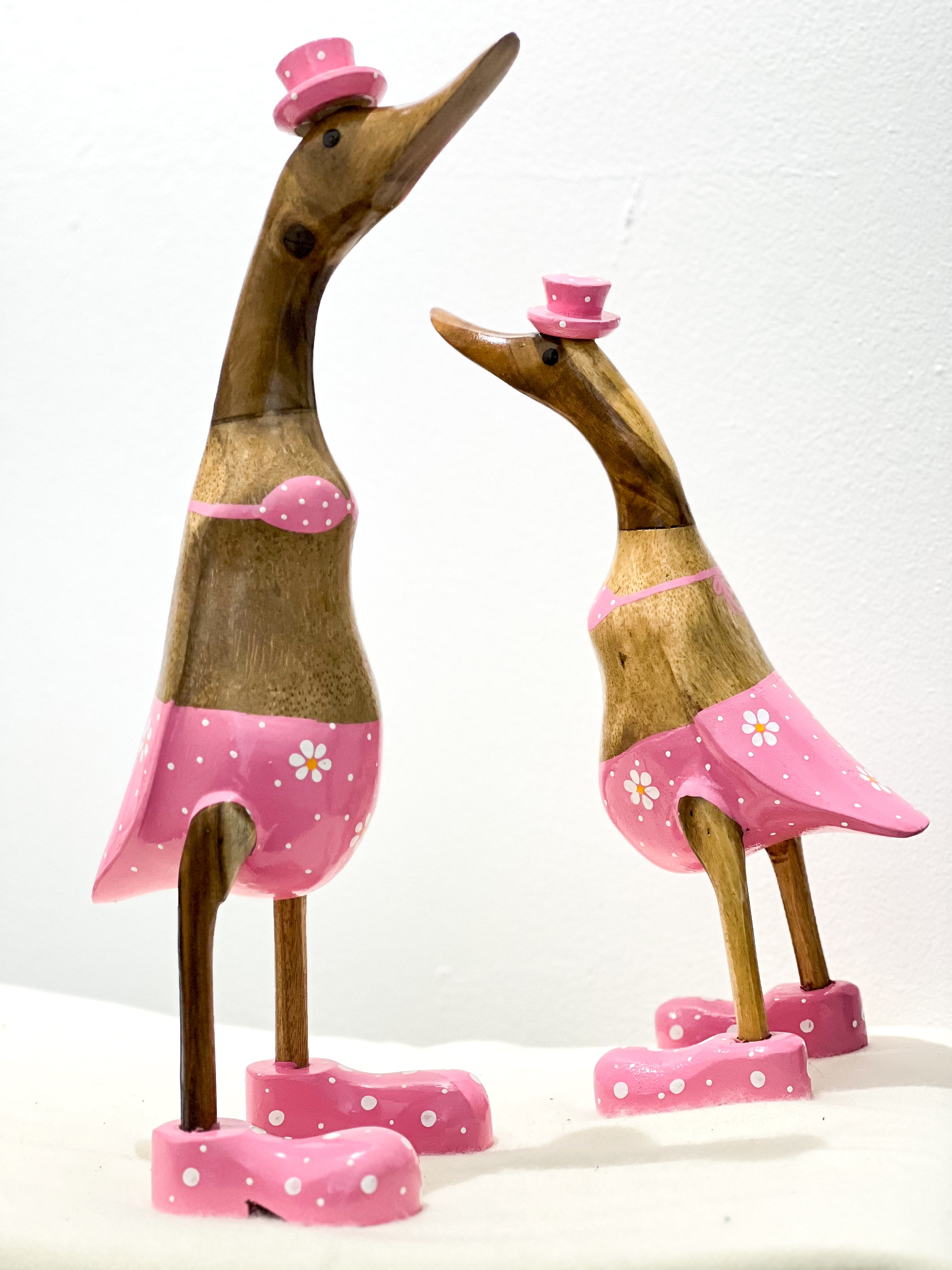 Bade Enten Familie (Pinker Badeanzug)