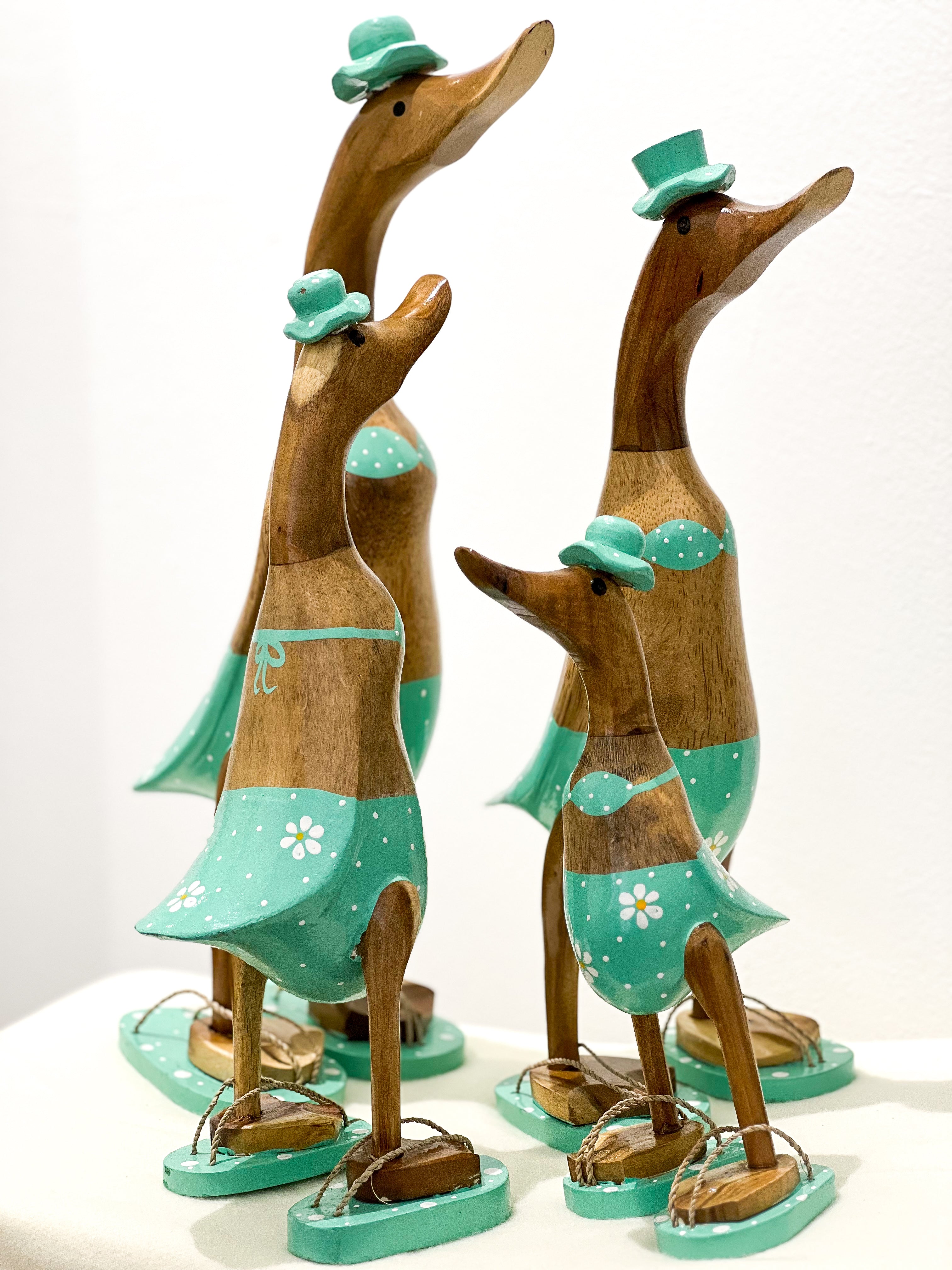 Bade Enten Familie (Grüner Badeanzug)