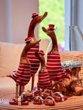 Sea Beach Duck Family (Red Swimsuit Set in Flip-Flops)