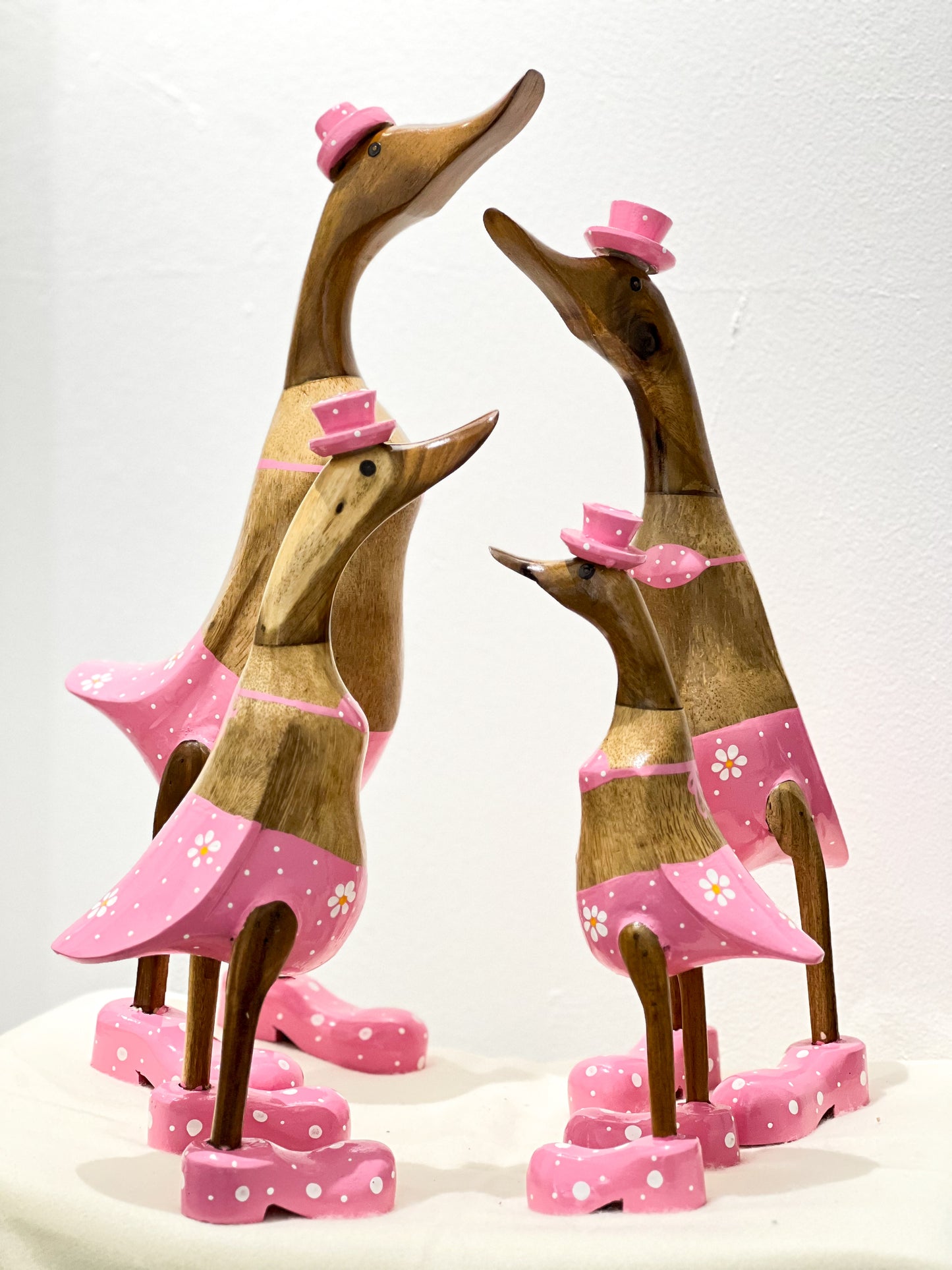 Bade Enten Familie (Pinker Badeanzug)