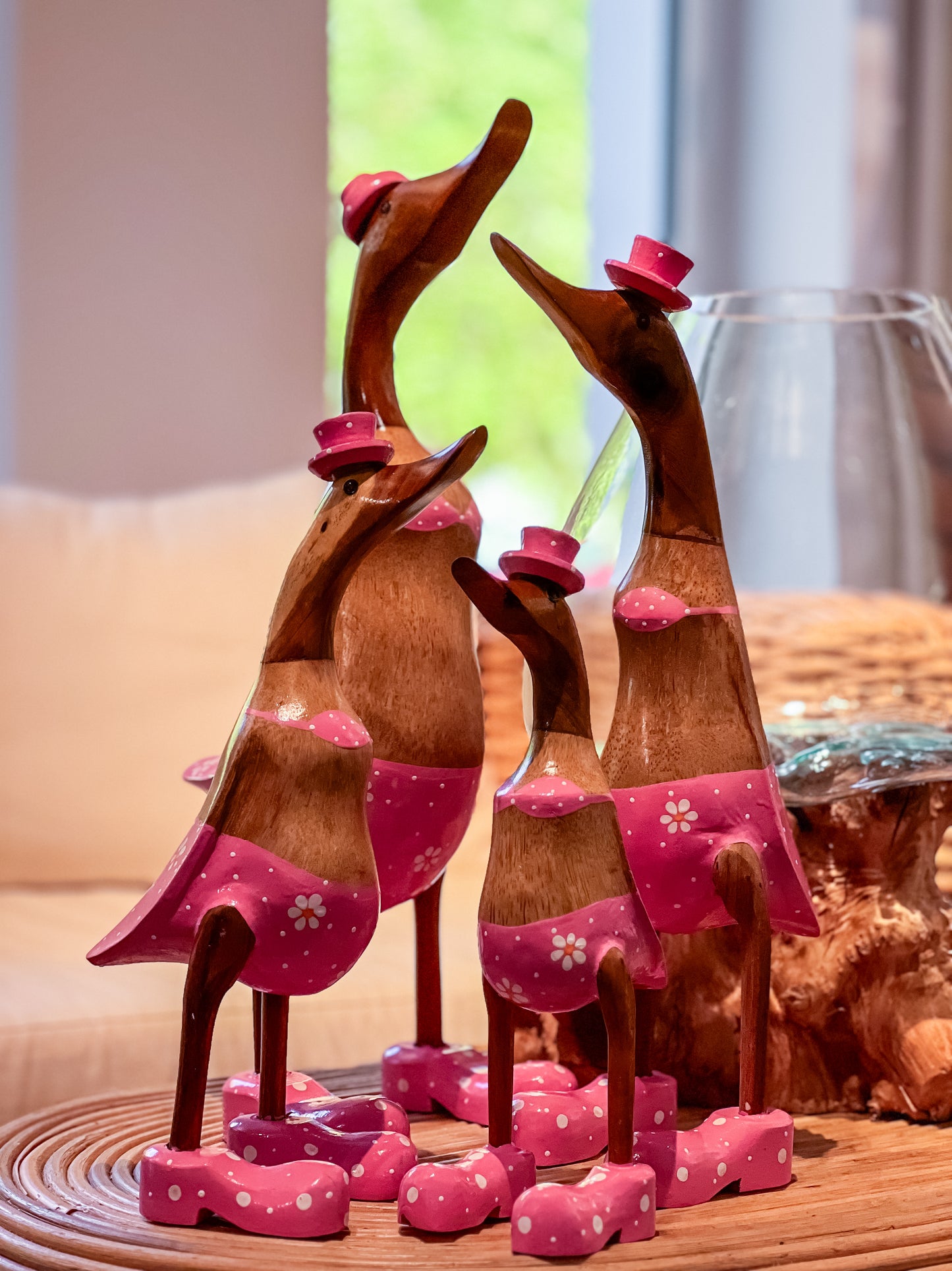 Bade Enten Familie (Pinker Badeanzug)