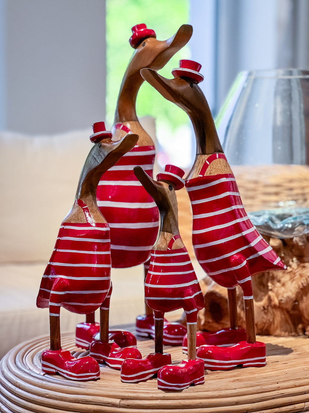 Sea Beach Duck Family (Red Swimsuit Set in Boots)