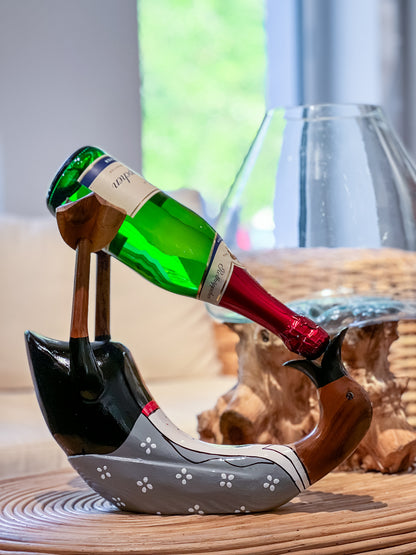 Weinhalter Ente (Grauer Anzug)