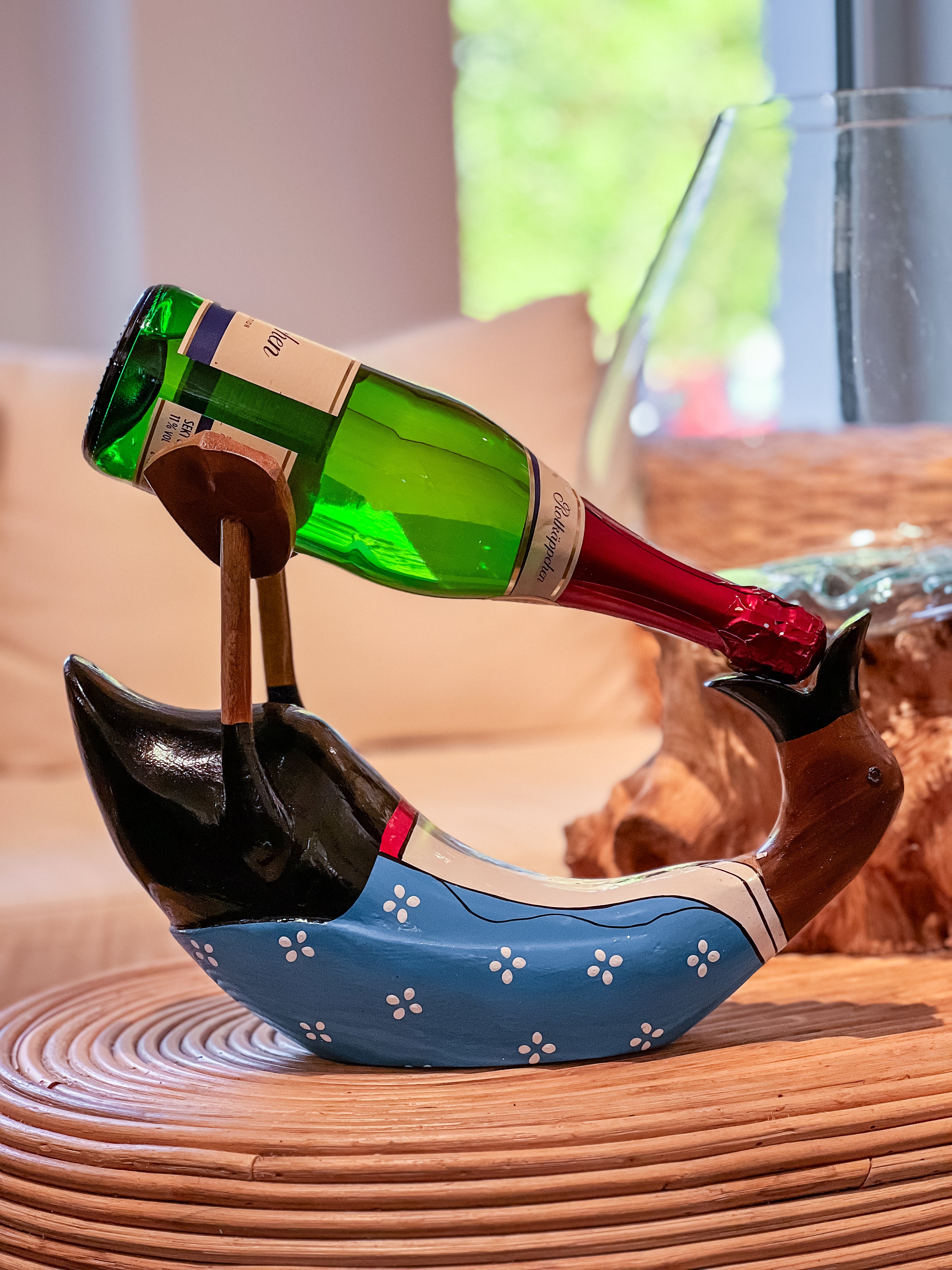 Light Blue Suit Wine Bottle Holder