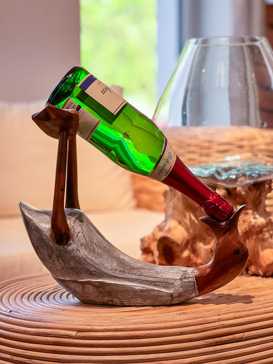 Weinhalter Ente (Graue Farbe)