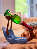 Blue Wine Bottle Holder