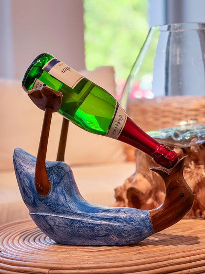 Weinhalter Ente (Blaue Farbe)
