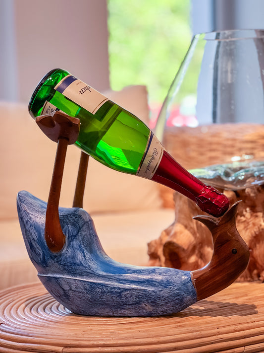 Weinhalter Ente (Blaue Farbe)