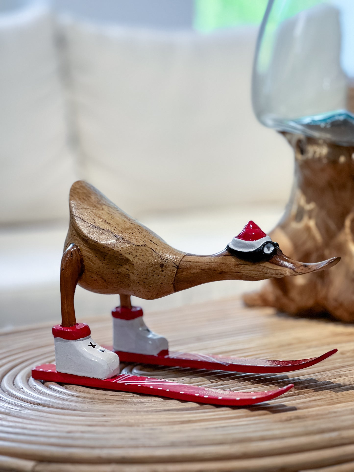Mini Enten auf Ski (Verschiedene Farben)