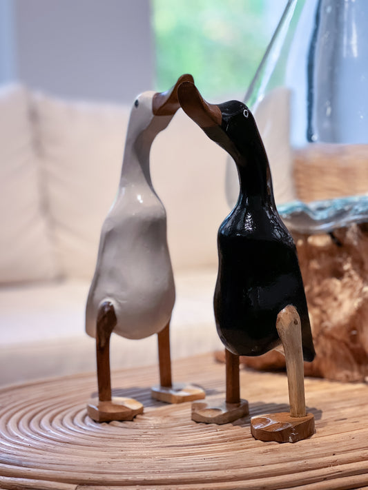 Weiß/Schwarz Lackierte Enten