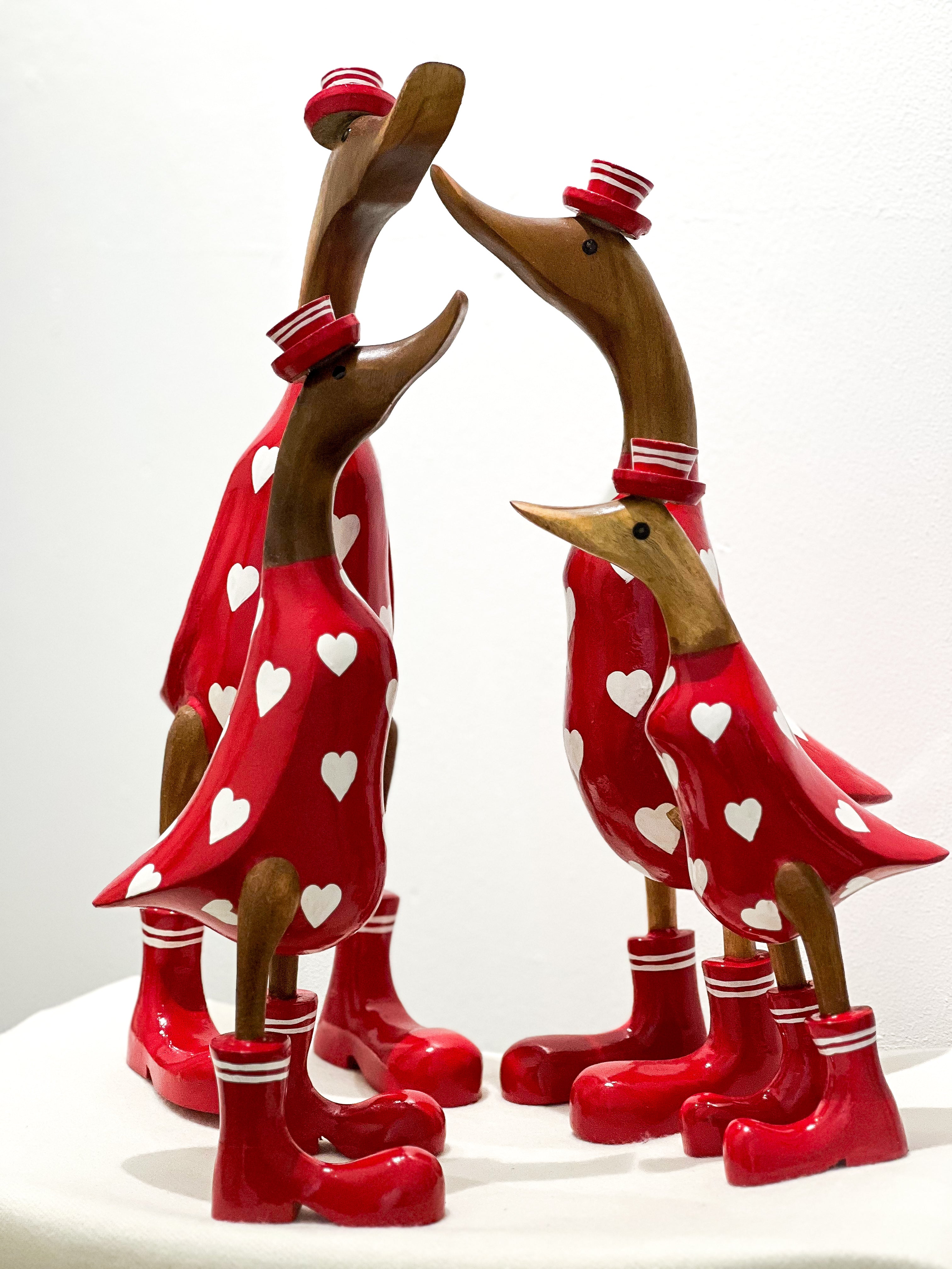 Duck Family with Hearts