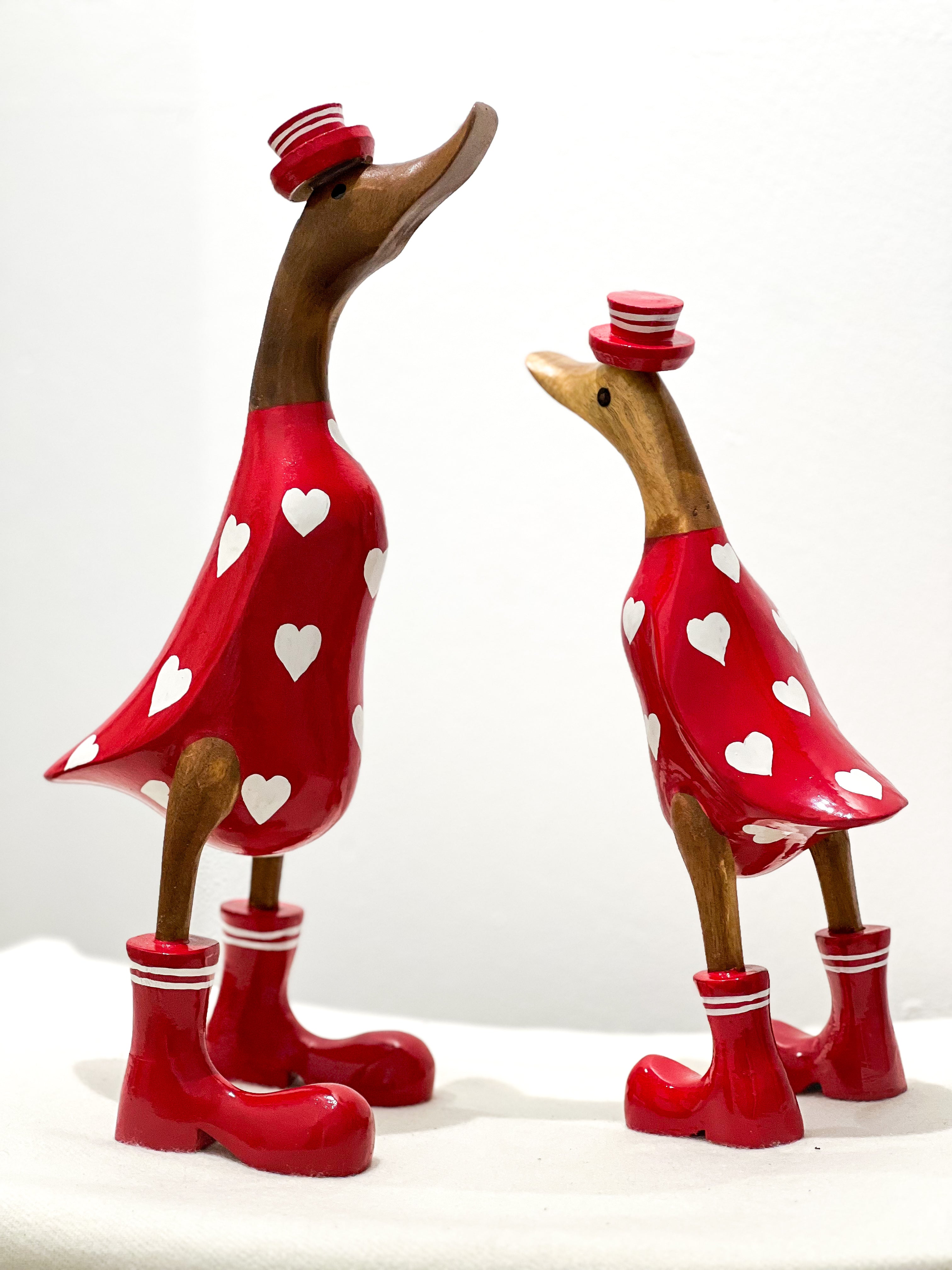 Duck Family with Hearts