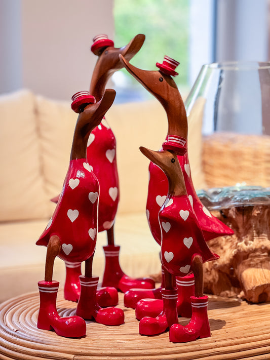Herz Enten (Roter Anzug)