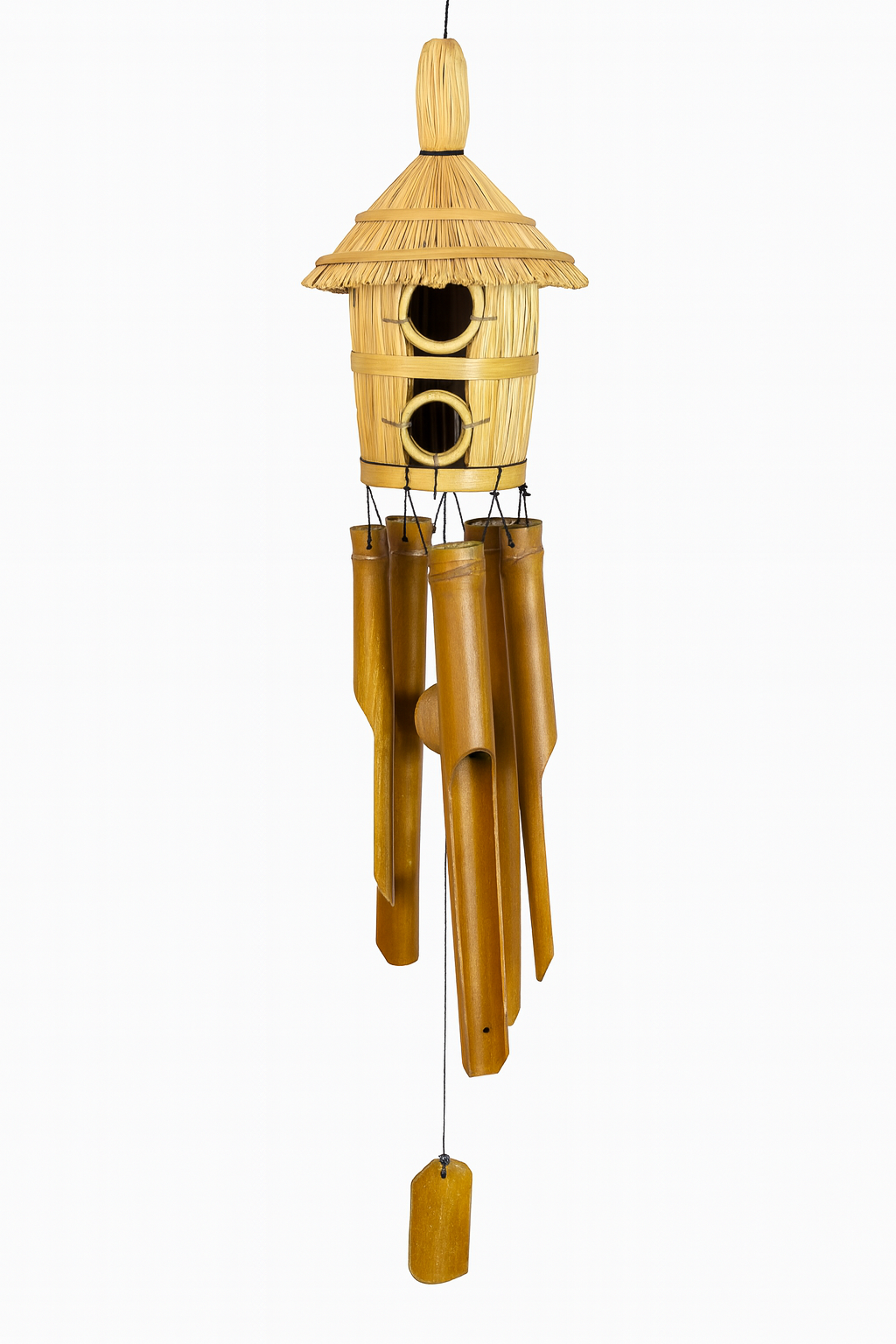 Wind chime made of bamboo and coconut