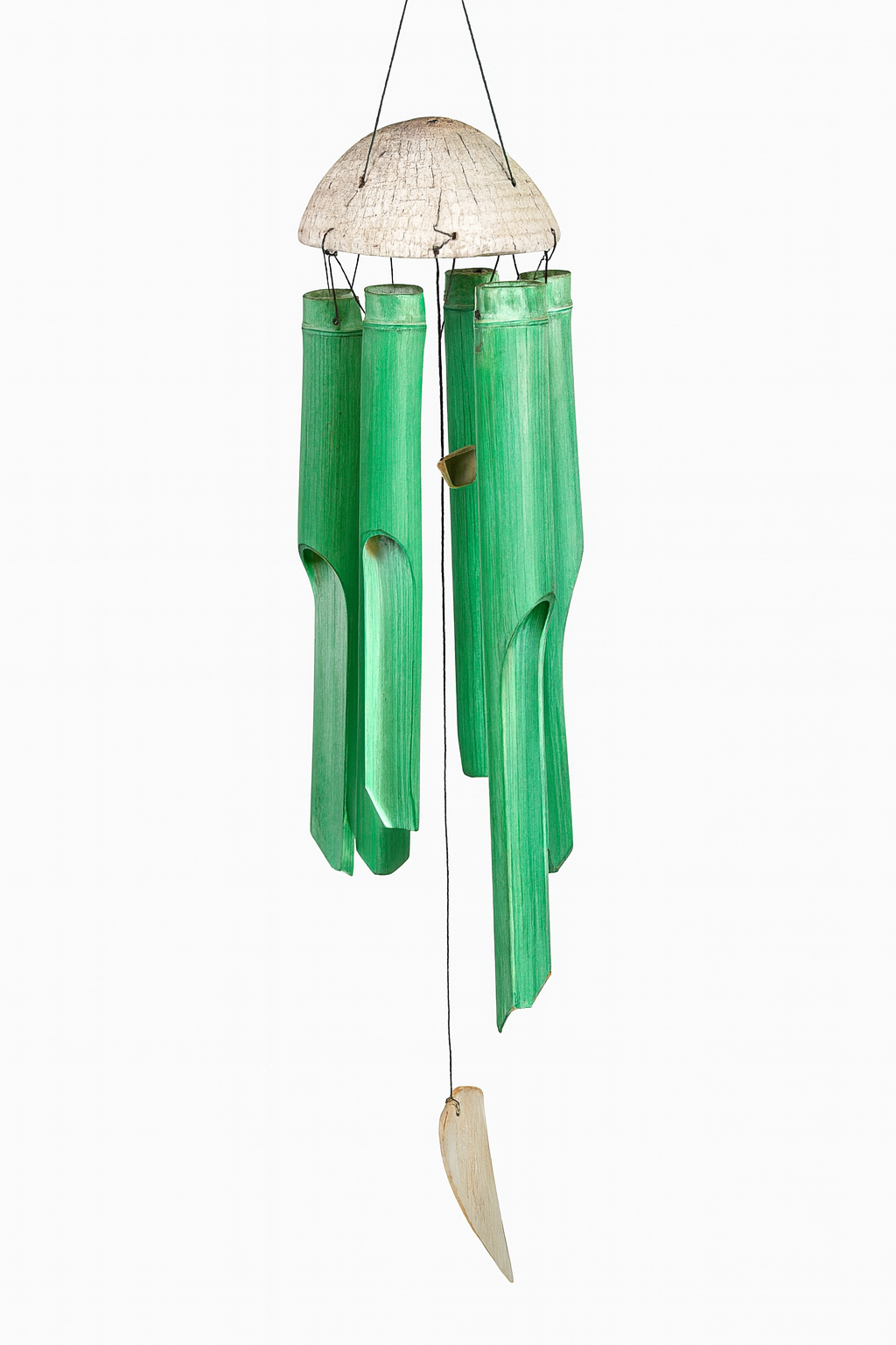 Windspiel aus Bambus und Kokos