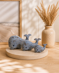 Maritime Deko-Wale aus Holz | Blau