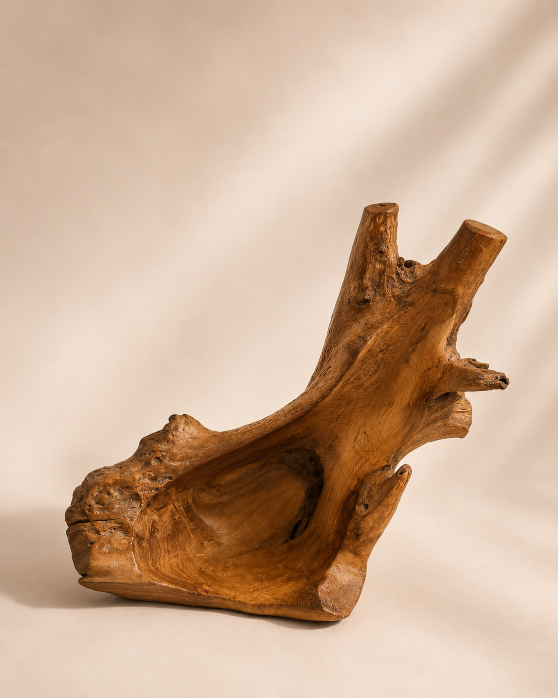 HANDGEFERTIGTE TEAKHOLZ-SCHALE 60cm