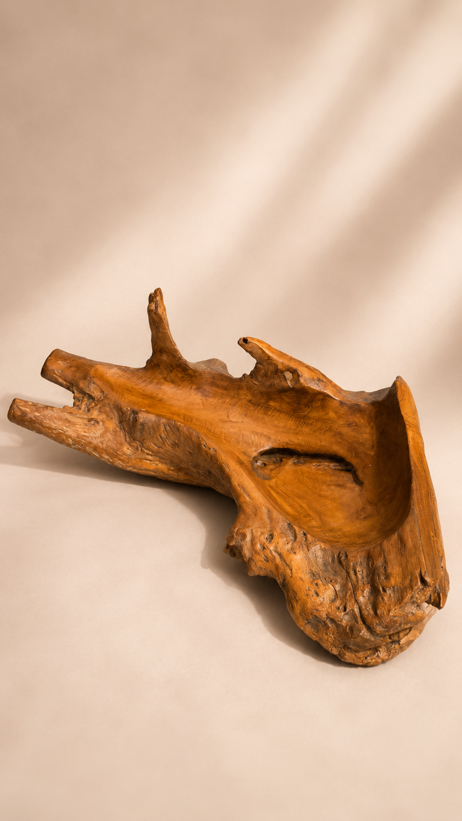 HANDGEFERTIGTE TEAKHOLZ-SCHALE 60cm