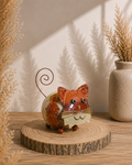 Katzenfigur aus Metall | 11 cm ( mit Schwanz: ca. 17 cm )