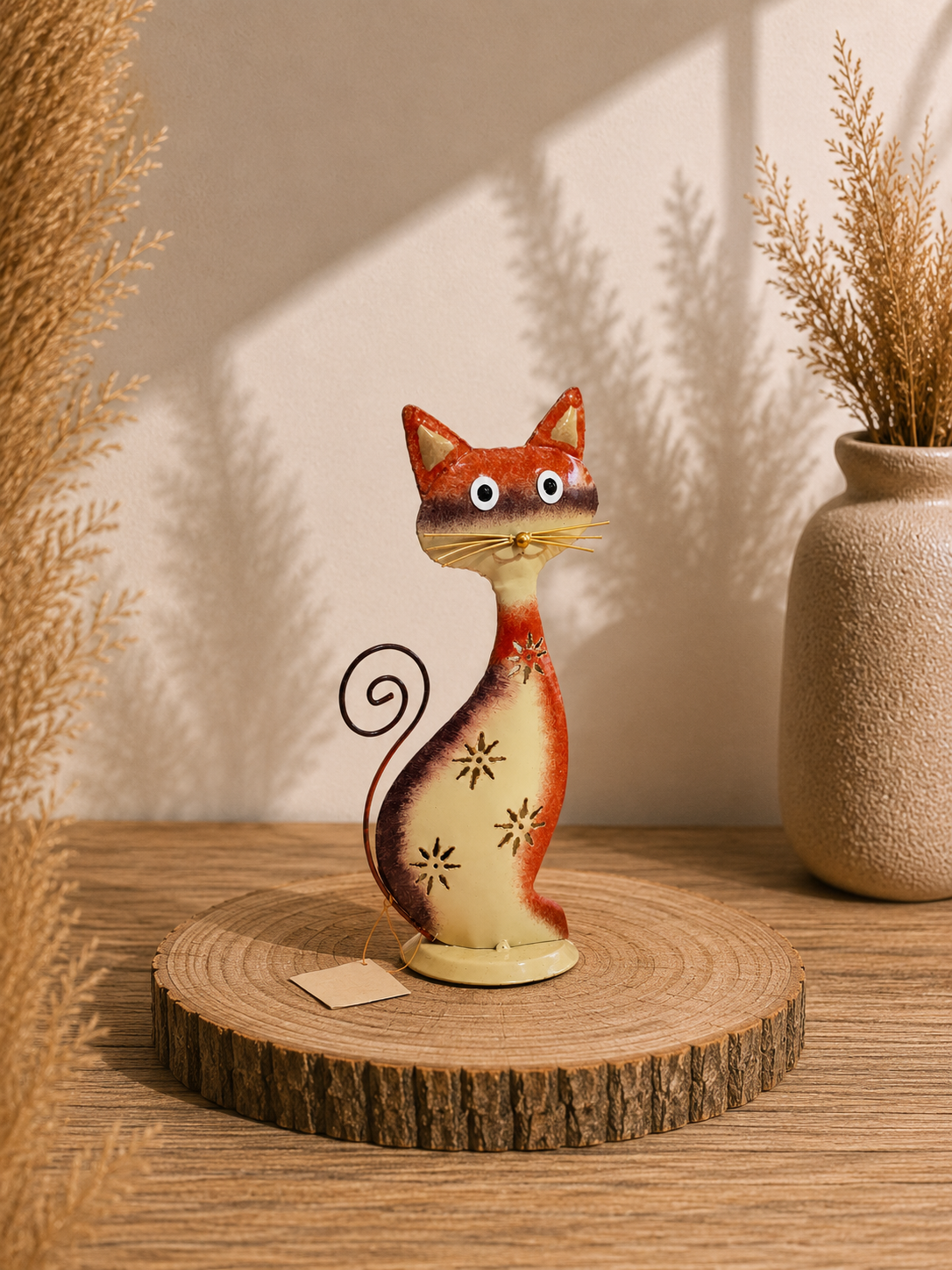 Metall-Katze mit Teelichthalter –  35 cm