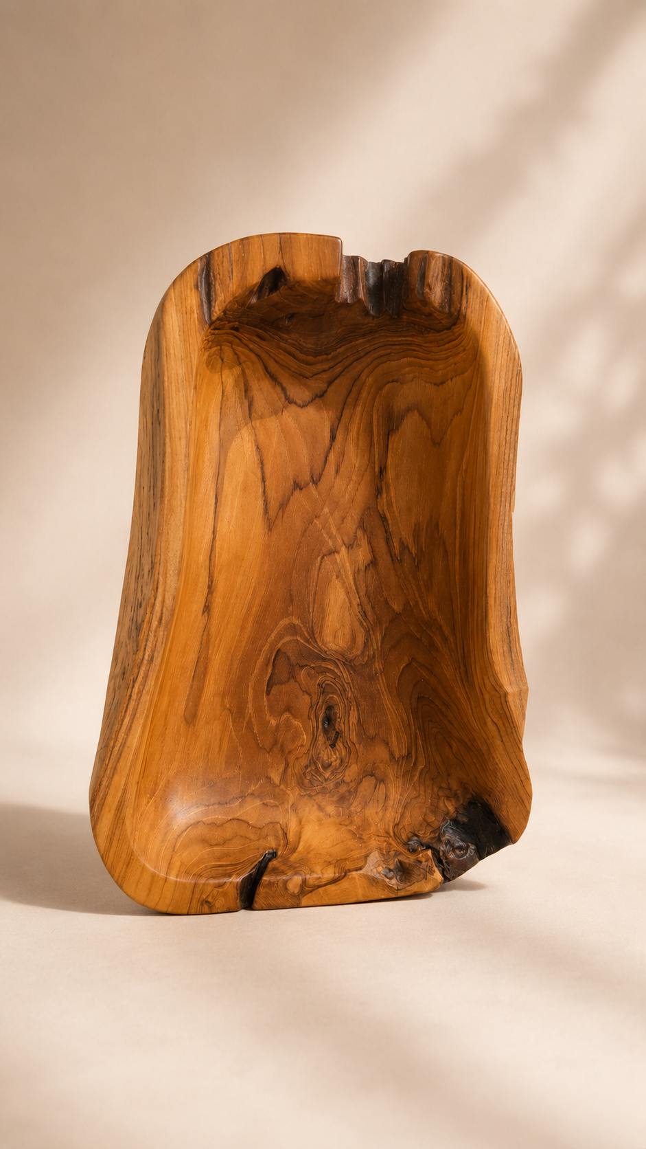 HANDGEFERTIGTE TEAKHOLZ-SCHALE 45 cm