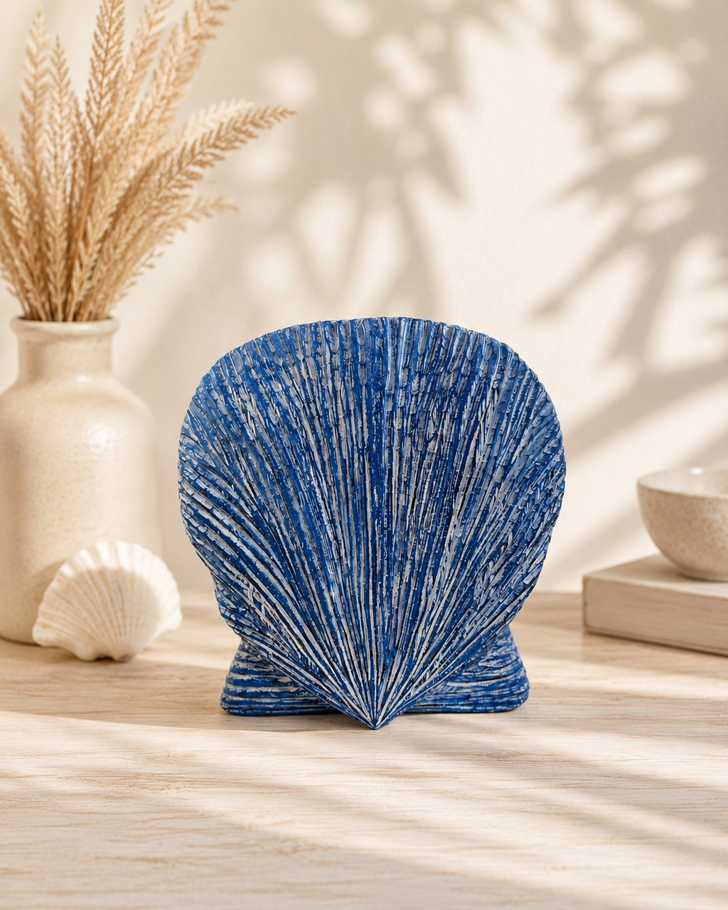 Muschel-Dekoration „Ocean Teak“ – Öffnbar & Handgefertigt aus Teakholz | 30 cm