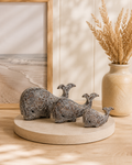 Maritime Deko-Wale aus Holz | Grau